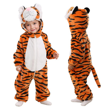 Tonwhar Infant And Toddler Halloween Cosplay Costume Kids' Animal Outfit Snowsuit (1-3 Months,Orange Tiger)