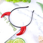 Bonnie Z. Leonardo Glossy Devil Horns Headband Red