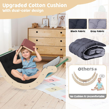 Bierum 8 In 1 Montessori Pikler Triangle Set With Soft Cushion, Foldable Toddler Climbing Toys With Ramp For Sliding Or Climbing