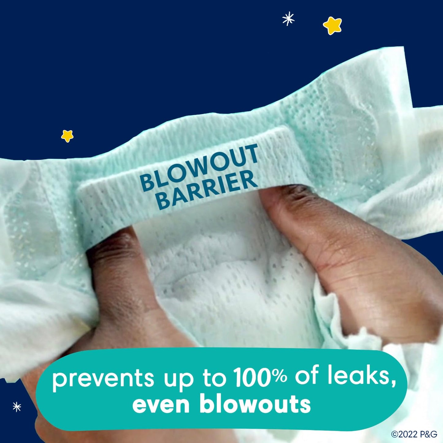 Pampers Overnight Diapers - Swaddlers Overnights - Size 5, 50 Count, Disposable Baby Diaper, Night Time Leak And Skin Protection