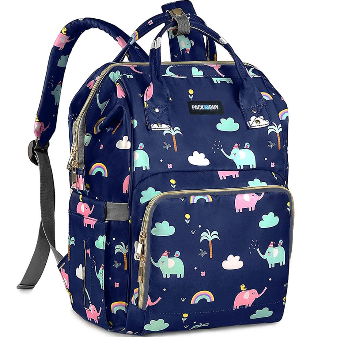 PACKNBUY Diaper Bag for Mothers for Travel, Newborn Baby Bag (Dark Blue)