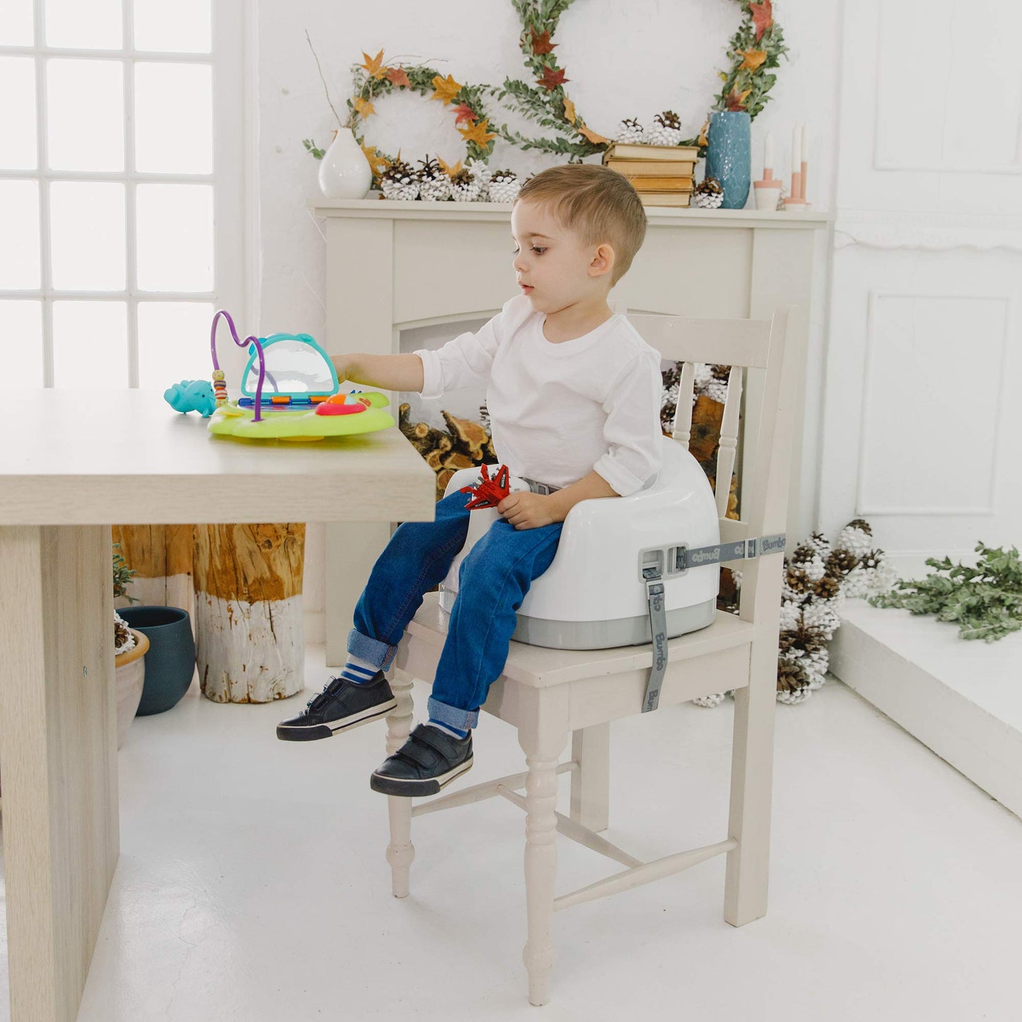 Bumbo Multi Seat - Portable 3-In-1 Baby Booster Chair With Tray, Highchair, And Floor Seat For Feeding, Sitting Support, And Pla