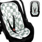 DILIMI Infant Car Seat Insert, 2-in-1 Carseat Head Support for Newborn, Soft Baby Head Support for Car Seat, Stroller, Bouncers,