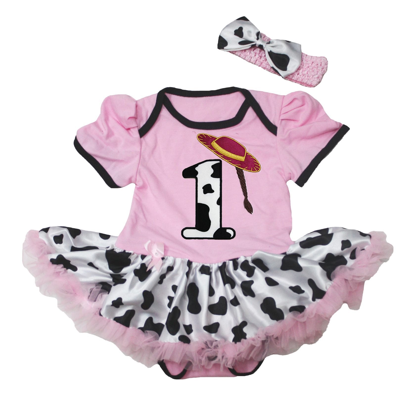 Petitebella 1St Cowgirl Hat Baby Dress Nb-18M (Pink/Cow, 12-18 Months) – Cutebab