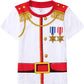 Cosland Toddler Prince Shirt Little Boys Halloween Costume, White, 4T
