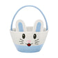 Personalized Easter Baskets For Kids Blue Woven Easter Bunny Basket With Rabbit Ears For Boys Baby Eggs Hunt Basket Stuffers 9.8