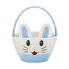 Personalized Easter Baskets For Kids Blue Woven Easter Bunny Basket With Rabbit Ears For Boys Baby Eggs Hunt Basket Stuffers 9.8