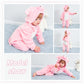 Michley Baby Romper Winter Flannel Newborn Infant Jumpsuit Outfit Animal Cosplay Halloween Costume, Pink Bird, 19-24 Months, Siz