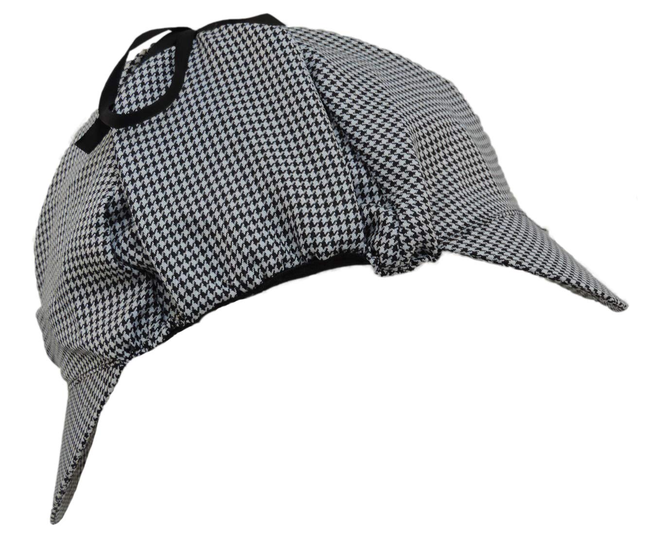 Novelty Giant Www.Noveltygiant.Com Classic Detective Houndstooth Deerstalker Costume Hat Black & White
