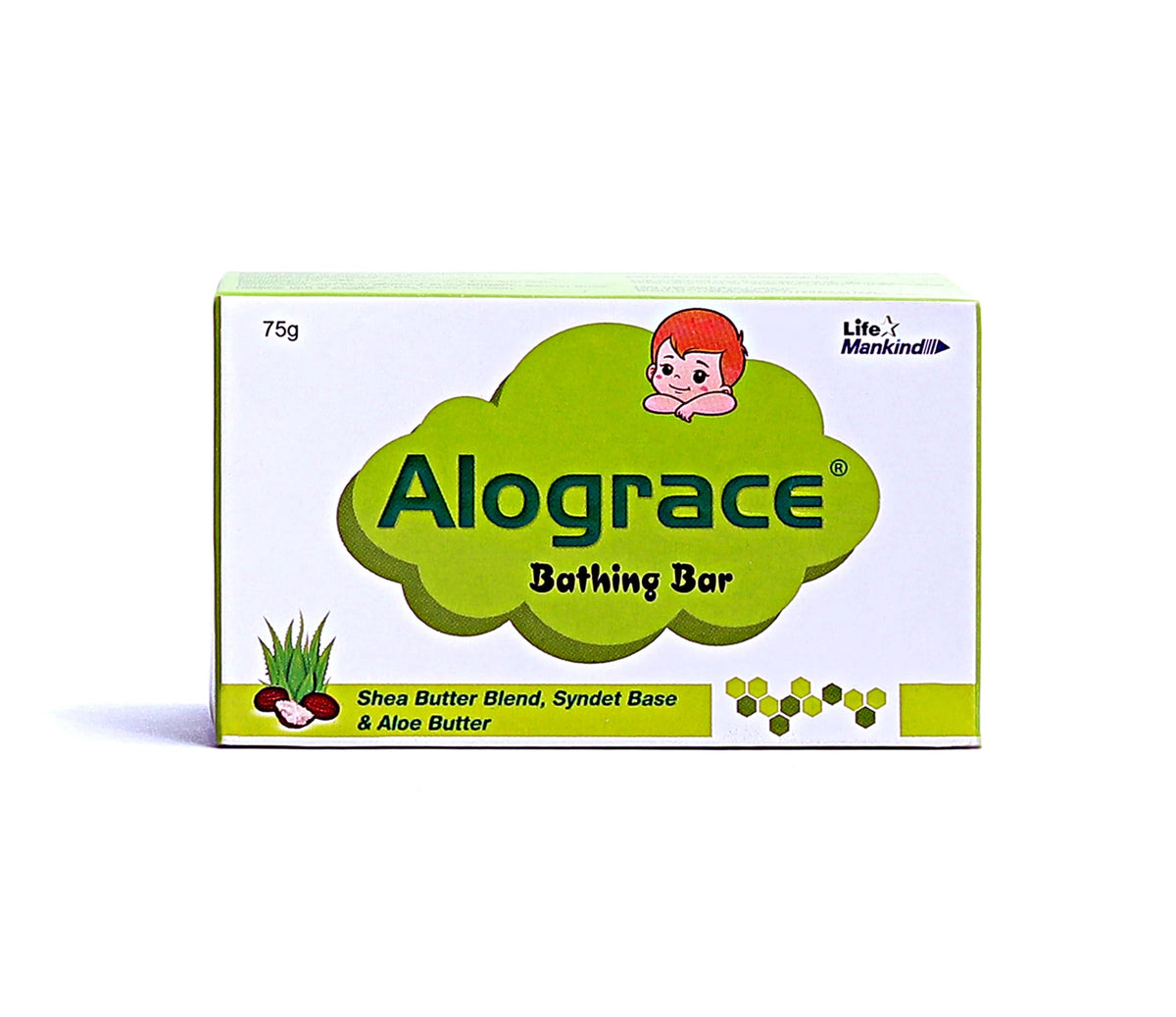 Alograce Mild & Gentle Baby Soap | Enriched With Aloe & Shea Butter | 75G (Pack Of 1)