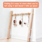 Razee Wooden Baby Play Gym Play Mat, Baby Gym With 6 Hanging Sensory Toys Foldable Baby Gym For Newborn Shower Gift