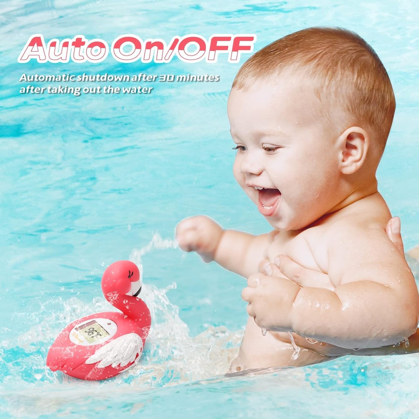 Upgrade Baby Bath Thermometer Baby Safety Baby Thermometer For Infants Bath Temp Thermometer For Baby ?/? Flamingo