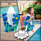 Florica Toddler Hooded Beach Towel Coverup Cape Kids 100% Cotton Soft Quick Dry Absorbent Use For Swim Pool Bath Poncho Towels F