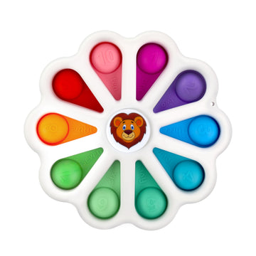 Toddler Tested - Poppin Colors - Kids Spinning Toy - Push and Pop Dimple Toy - Educational Toy for Ages Over 15 Months - Color &