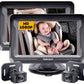 Baby Car Camera 2-Pack For Seat: Adjustable Infant Car Camera Easy Setup For Family With 2 Cars - Hd 1080P Crystal Night Vision