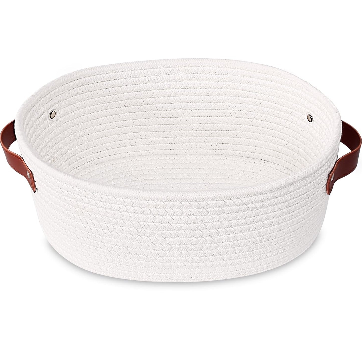 Abenkle Small Woven Basket, Cute Small Basket, Rope Room Shelf Storage Basket, Cat Dog Toys Basket Chest Box, Empty Decorative G
