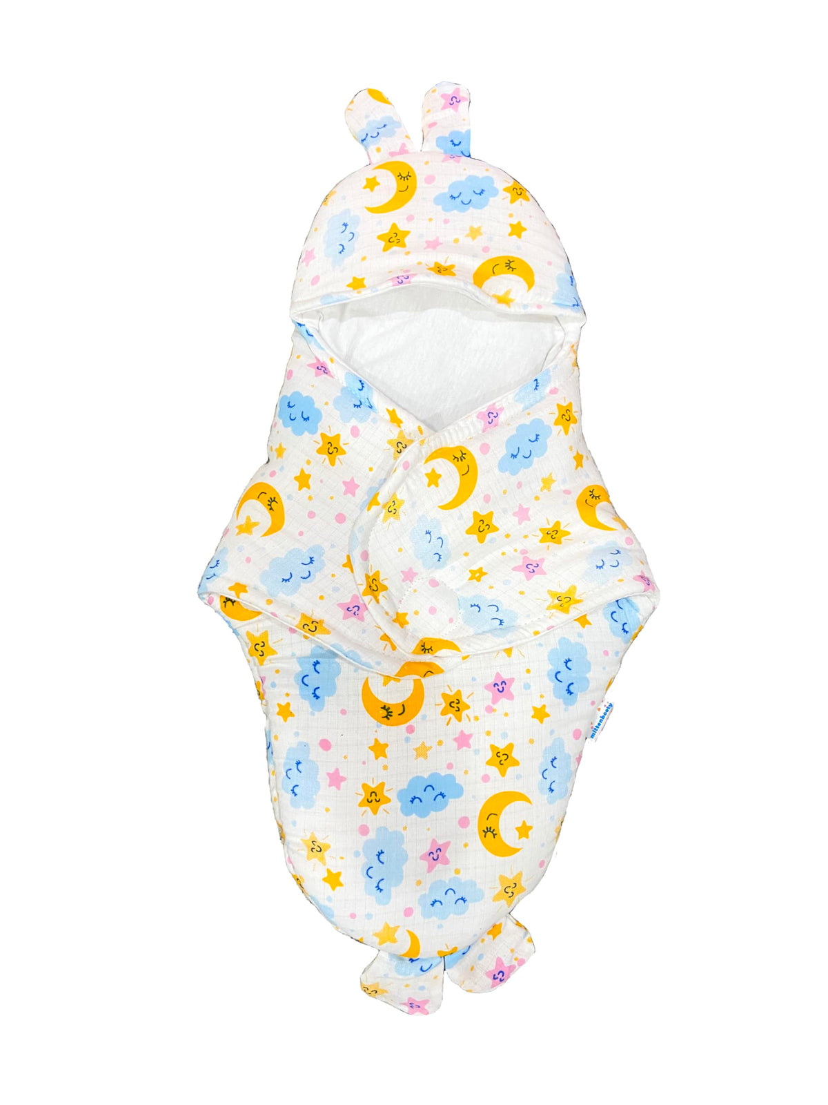 mittenbooty Bunny Wrapper or Swaddle in Ultra Soft Moon Muslin Fabric Multicolour