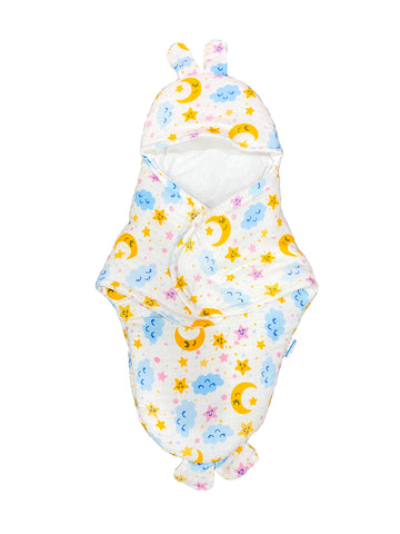 mittenbooty Bunny Wrapper or Swaddle in Ultra Soft Moon Muslin Fabric Multicolour