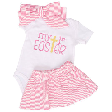 Unique Baby Girls My 1St Easter Skirt Layette Set (6 Months)