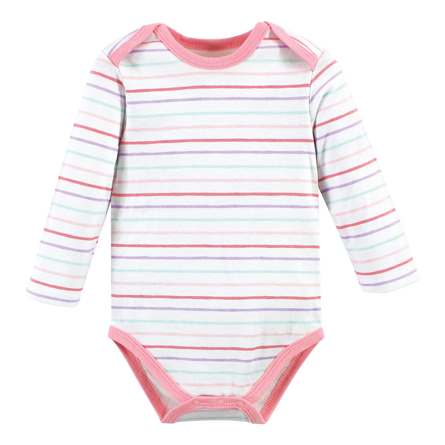 Hudson Baby Unisex Baby Cotton Long-Sleeve Bodysuits, Glitter Unicorn, 6-9 Months