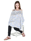 Switchon Feeding Apron Cover Maternity Cover 100% Cotton Maternity Breastfeeding Multipurpose For Mothers (White_Multi1)