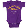 Retro Pennant Baby Apparel For Minnesota Football Fans (Nb-7T) (Purple Onesie, Newborn)