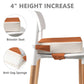 E1F1Nn Dot Toddler Booster Seat For Dining Table (Pu Material),Portable Kids Booster Seat With Safety Buckles, High Cushion For