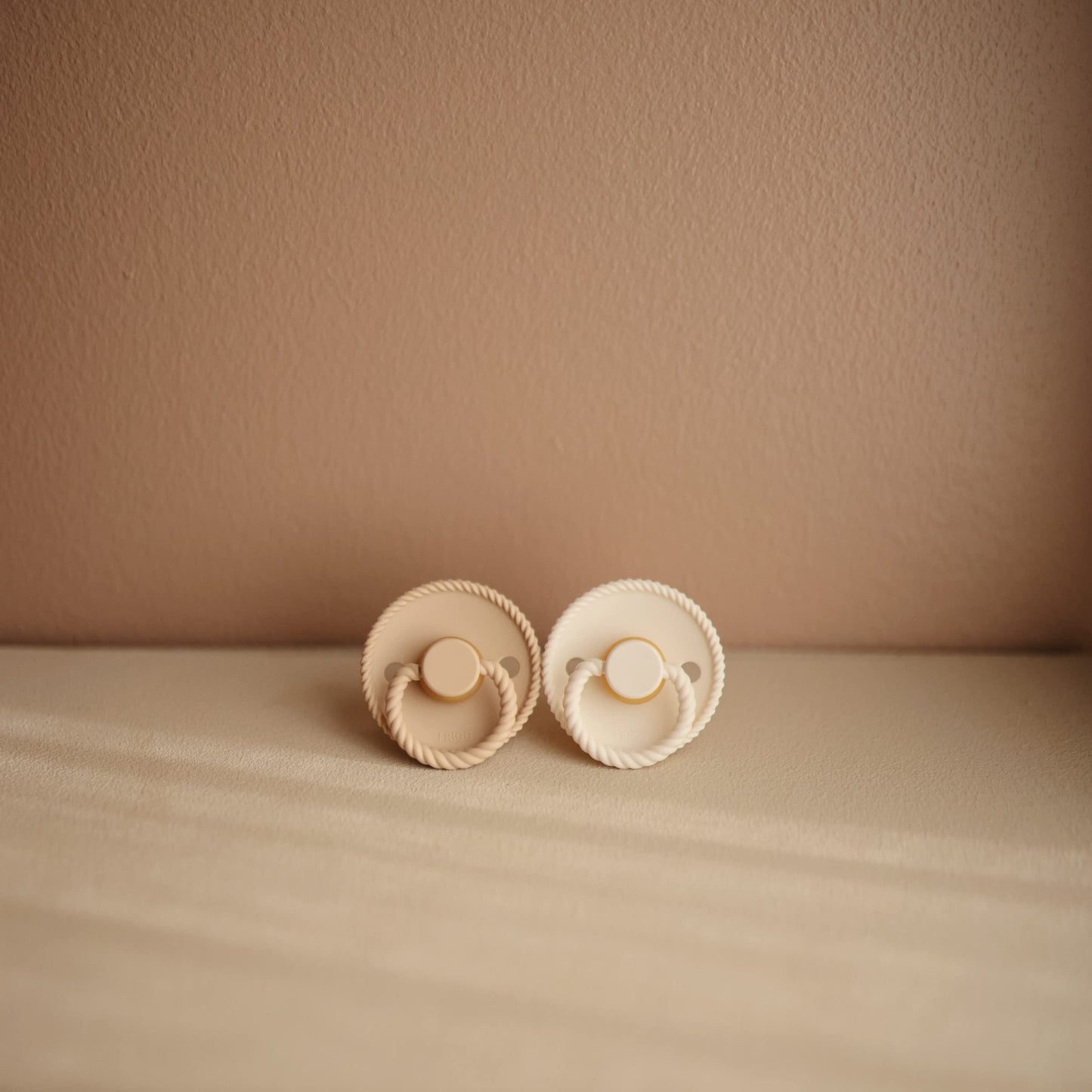 Frigg Rope Silkysoft Silicone Baby Pacifier | Made In Denmark | Bpa-Free (Sage/Croissant, 6-18 Months)