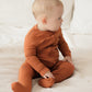 Vaenait Baby Toddler Boys Girls Solid Footie Pajama Cozy Modal Brown 6-9M