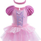 Rapunzel Baby Girls Costume for Infant Romper Onesie Babysuit Birthday Christmas Halloween with Headband 3-6Months(M15-70)