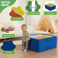 Moozhealth 6 Pieces Foam Climbing Blocks With Ball Pit,Kids Soft Play Climbing For Toddlers,Baby Climbing Toys Indoor,Modular Wa