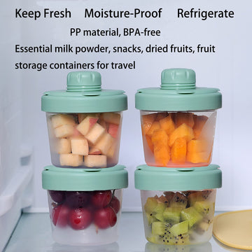 Ienypa 4 Layers Baby Milk Powder Formula Dispenser On The Go, Baby Formula Containers For Travel, Formula Holder Mixer, Baby Fee
