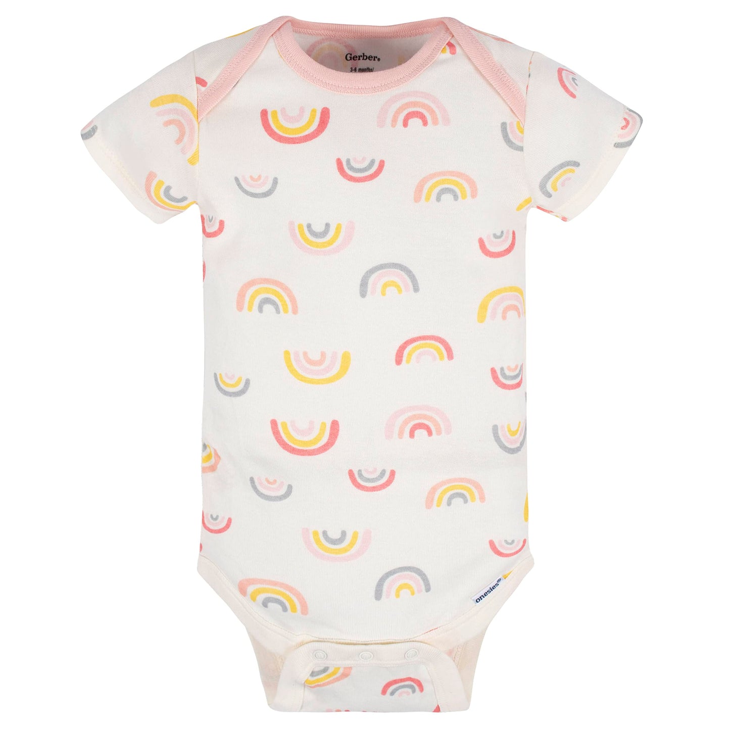 Gerber Baby Girl'S 8-Pack Short Sleeve Onesies Bodysuits, Golden Floral, 0-3 Months