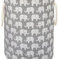 Vaivusto Elephant Laundry Basket Collapsible Waterproof Canvas Clothes Basket Laundry Hamper Cute Cartoon Baby Nursery Hamper Fo