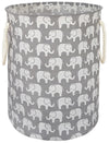Vaivusto Elephant Laundry Basket Collapsible Waterproof Canvas Clothes Basket Laundry Hamper Cute Cartoon Baby Nursery Hamper Fo