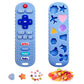 2PCS Baby Cell Phone Toy Infant Teething Sticks, Soft Silicone Baby Remote Control Shape Teethers Toys for Babies 36 Month(Black