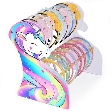 Fiobee Girls Headband Holder Organizer Unicorn Headband Storage Hair Accessories Organizer Hairband Display Stand Home Room Deco