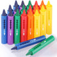 Crtiin 18 Pieces Bath Bathtub Crayons Washable Easy Clean Bathtime Crayons Colorful Bathtub Shower Markers Toys Bath Paint for T
