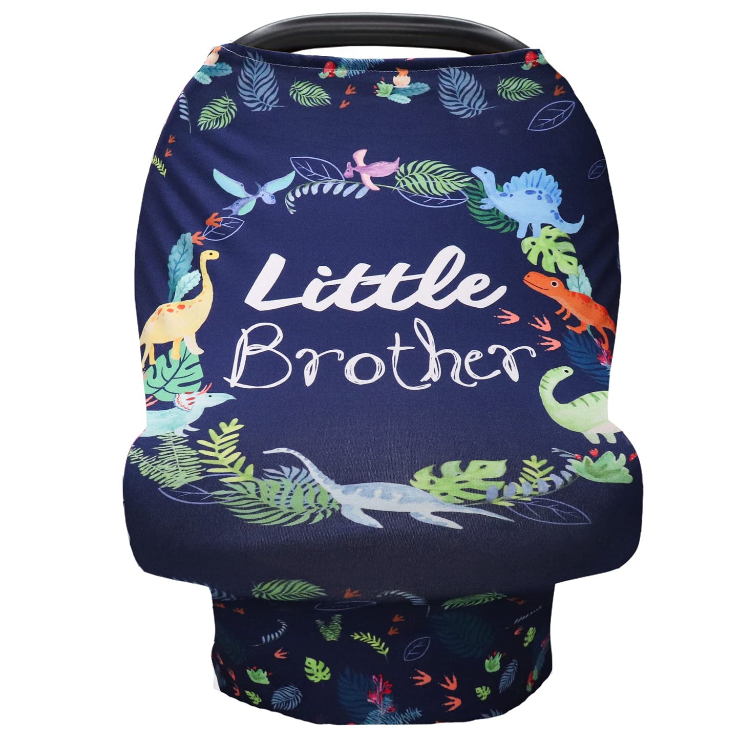 Baby Car Seat Cover For Boys, Little Brother Car Seat Canopy, Multiuse Nursing Covers, Dinosaur Theme Infant Carrier Cover Summe