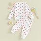 Ayalinggo Toddler Baby Girl Valentines Outfit Love Heart Shirt Long Sleeve Sweatshirt Casual Pants Valentines Day Clothes (White