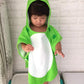 Kreomitxt Children Bath Towel Robe Kids Hooded Beach Swimming Poncho Dinosaur Pattern For Kids 0-8 Years