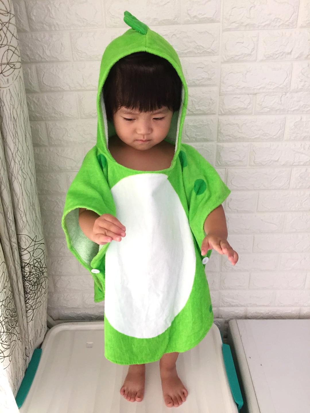 Kreomitxt Children Bath Towel Robe Kids Hooded Beach Swimming Poncho Dinosaur Pattern For Kids 0-8 Years