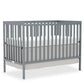 Goldzone Baby Crib 5-in-1 Convertible, Wooden Nursery Cribs Converts to Toddler Bed, Daybed and Full Size Bed, 3 Adjustable Base