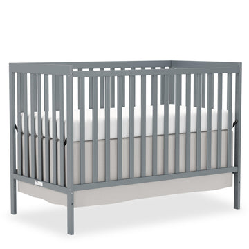 Goldzone Baby Crib 5-in-1 Convertible, Wooden Nursery Cribs Converts to Toddler Bed, Daybed and Full Size Bed, 3 Adjustable Base