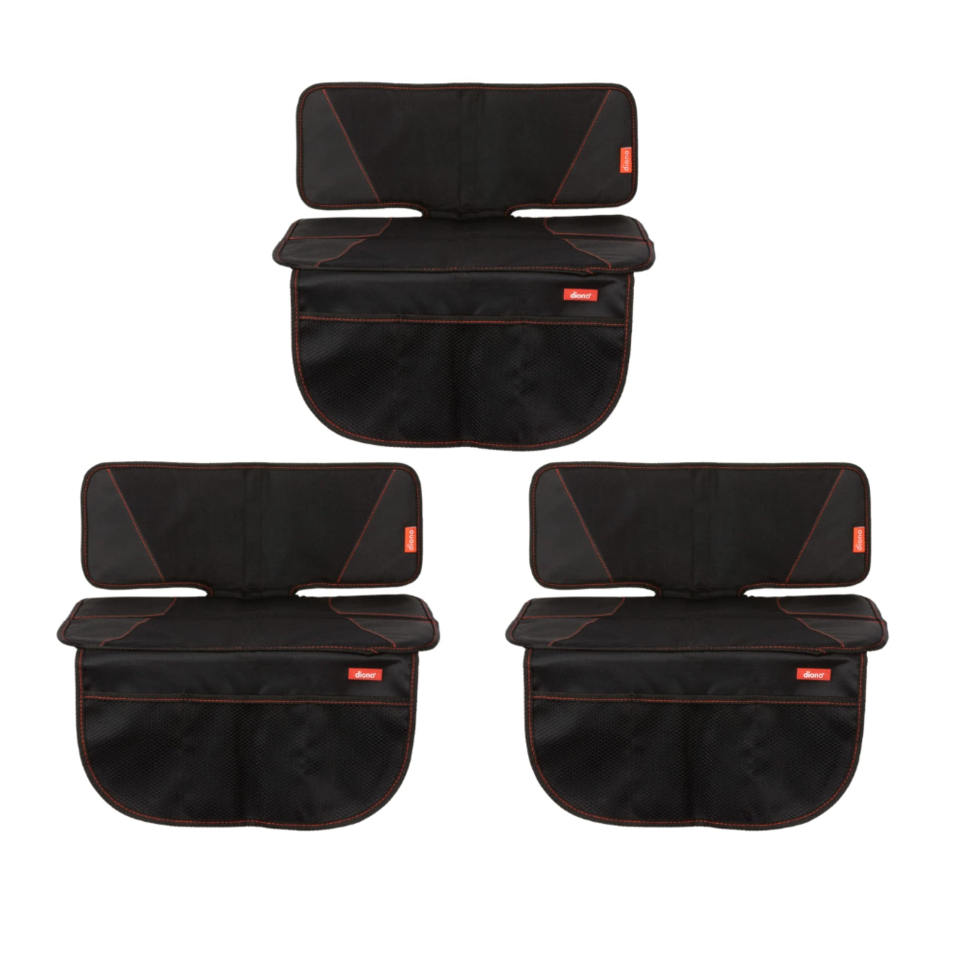 Diono Super Mat 3-Pack Car Seat Protector For Infant Car Seat, Booster Seat And Pets, Crash Tested, Thick Padding, Non Slip Back