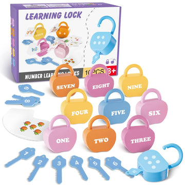YYDeek Locks and Key Toddler Toys, Number Counting Busy Board, Preschool Learning Activities, Kindergarten Classroom Must Haves,