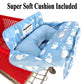 Soft Pillow Attached 2-In-1 Shopping Cart And High Chair Cover For Baby~Padded~Fold'N Roll Style~Portable With Free Carry Bag (B
