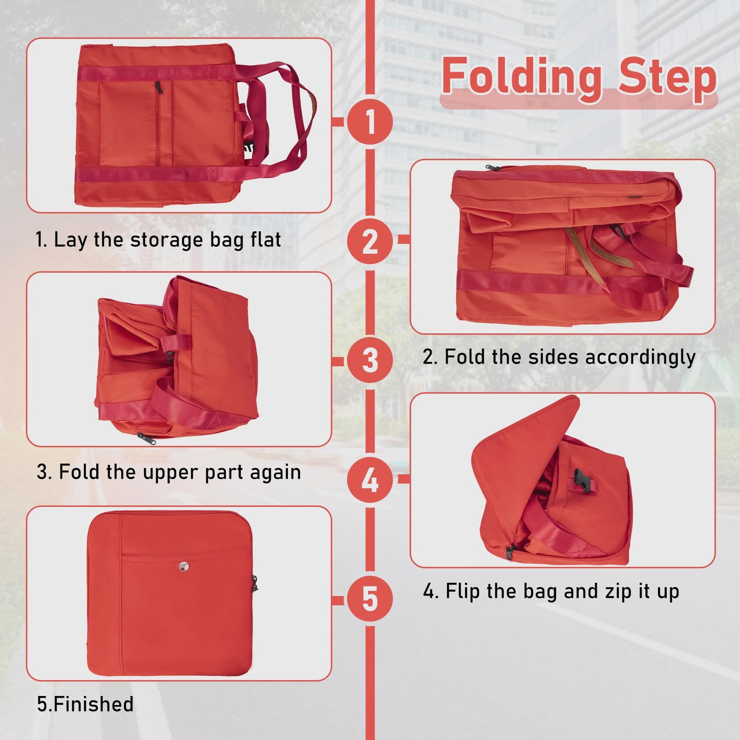 Toribio Backless Booster Car Seat Travel Bag, For Gb Pockit, Tote Bag Strollers Bags For Airplane Gate Check, Red