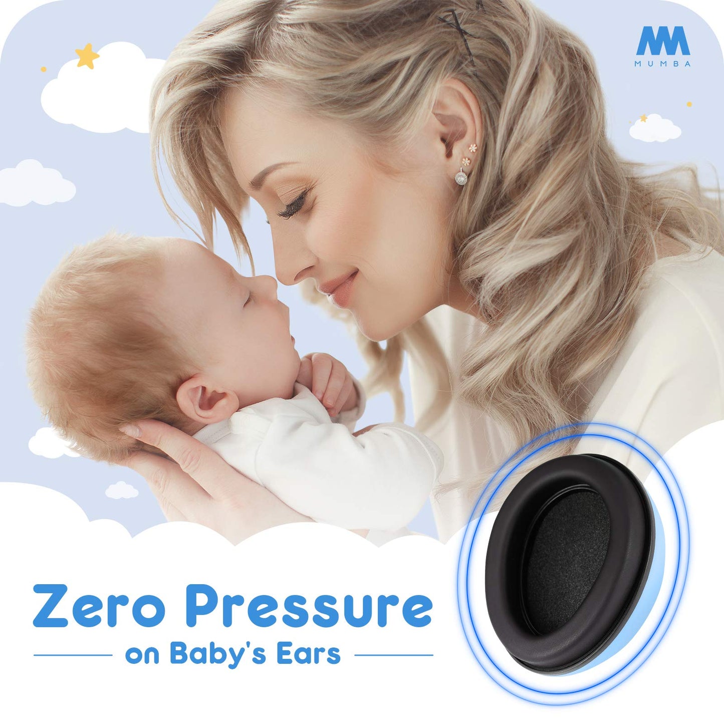 Mumba Baby Ear Protection Noise Cancelling Headphones For Babies And Toddlers Baby Earmuffs - Ages 3-24+ Months