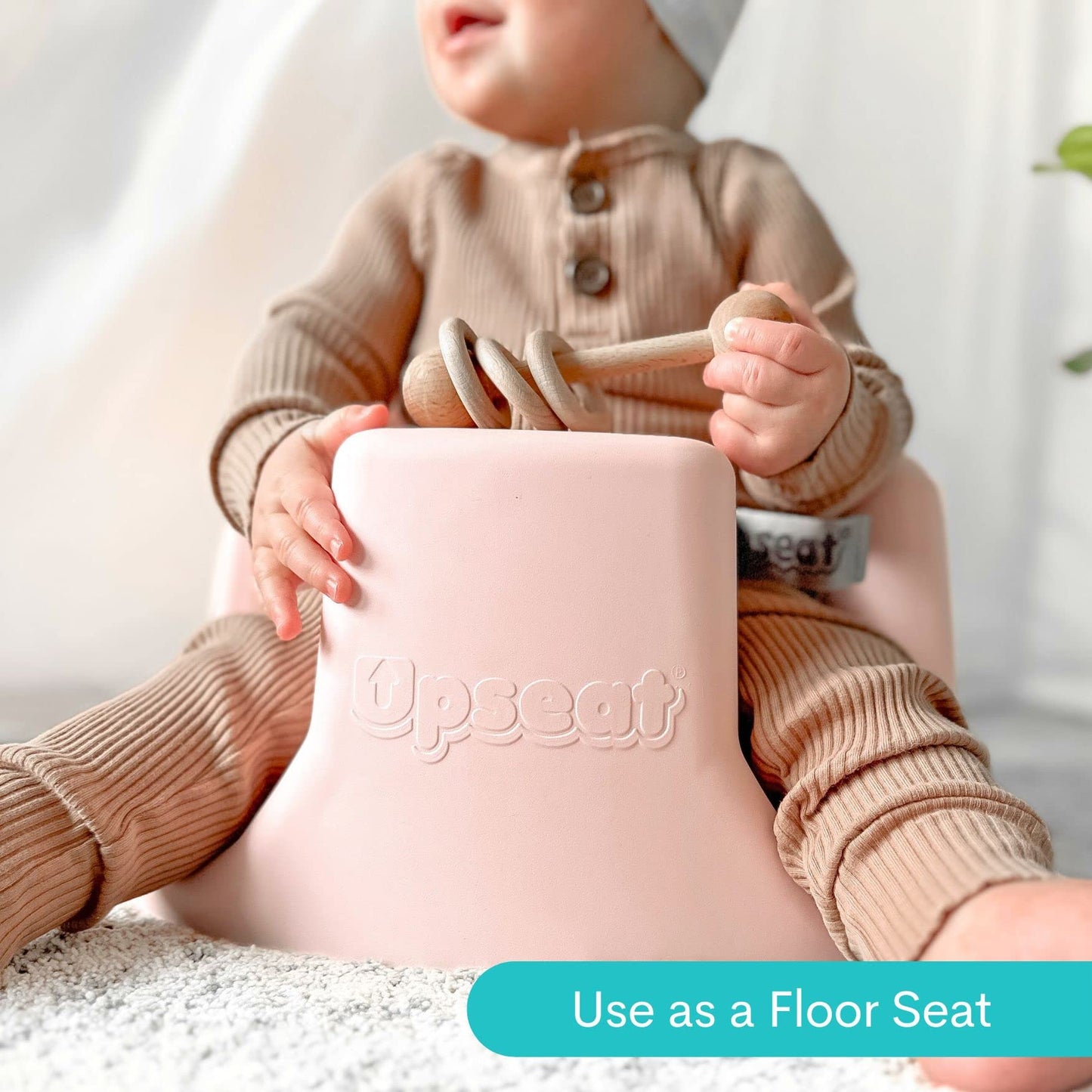 Upseat - The Original Ergonomic Baby Floor & Booster Seat with Tray, Developed with Physical Therapists for Upright Posture & He